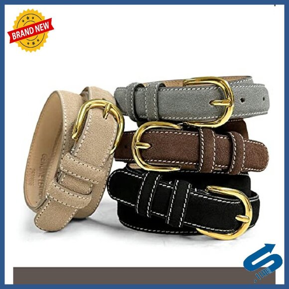 Genuine Suede Leather Belt 1\